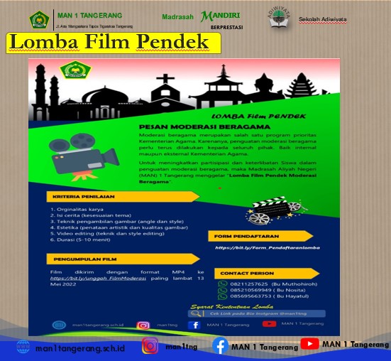 Lomba Film Pendek Moderasi Beragama di MAN 1 Tangerang